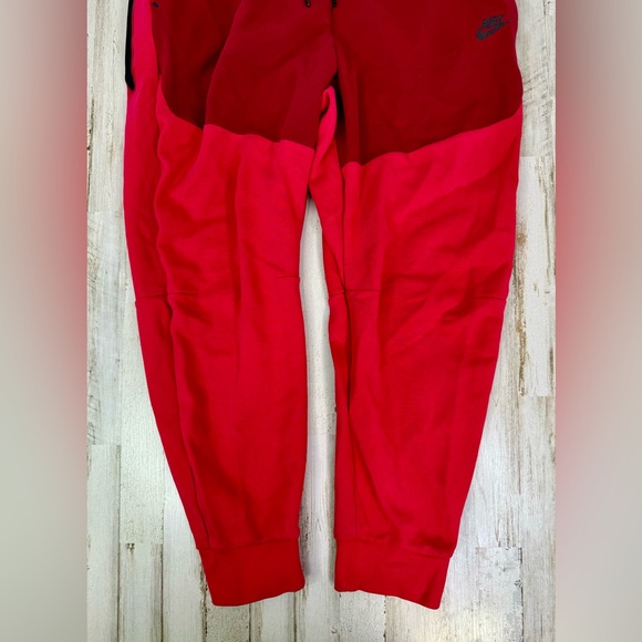Nike Tech Fleece Jogger Pants Bright Red Men's XXL - Picture 3 of 11